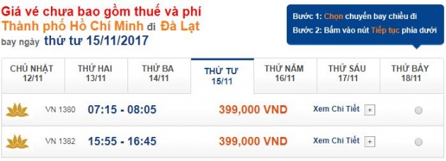 Vietnam Airlines mở bán loạt vé giá hấp dẫn chỉ 399.000đ/chiều cho hành trình Sài Gòn – Đà Lạt