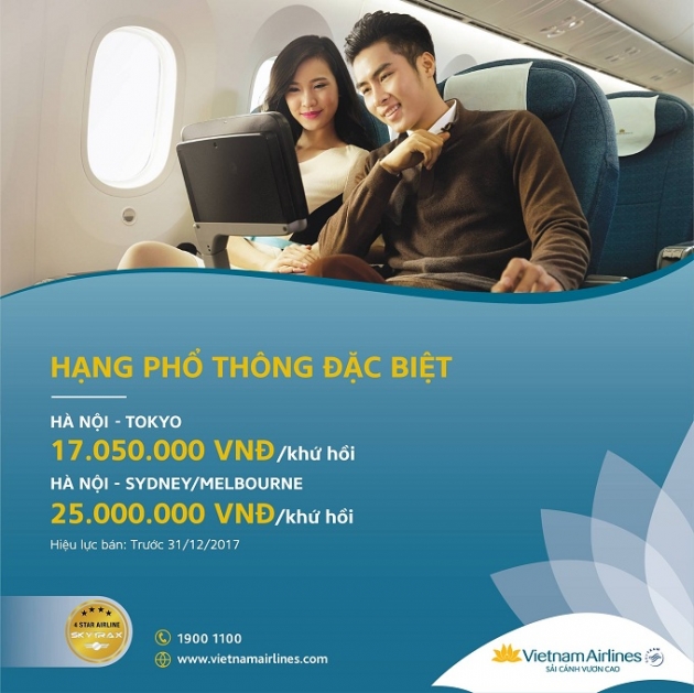 Bay Hà Nội – Tokyo/ Sydney/ Melbourne cùng giá ưu đãi KHỨ HỒI từ Vietnam Airlines